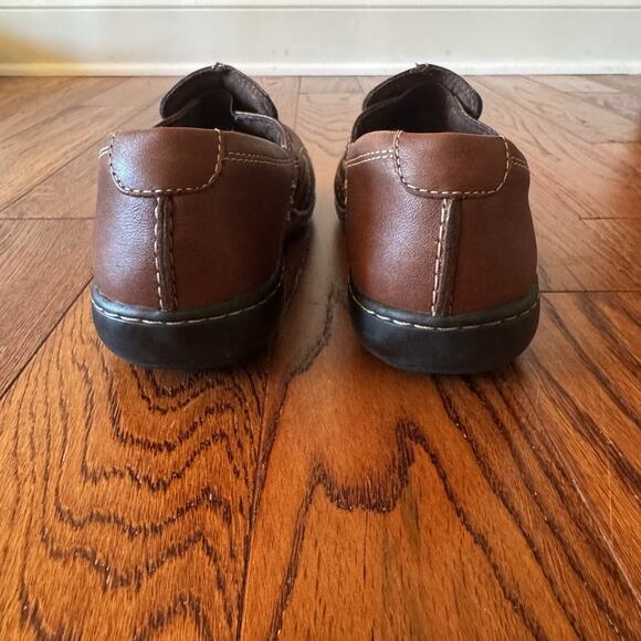Clarks Bendables Loafers Womens Shoes Size 8 Brown Leather Comfort Stretch 35063 - Picture 11 of 16